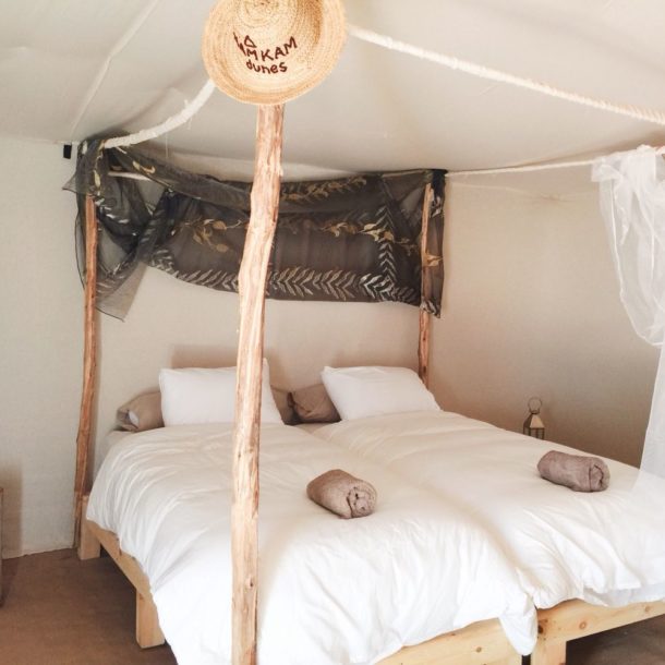 At the tent