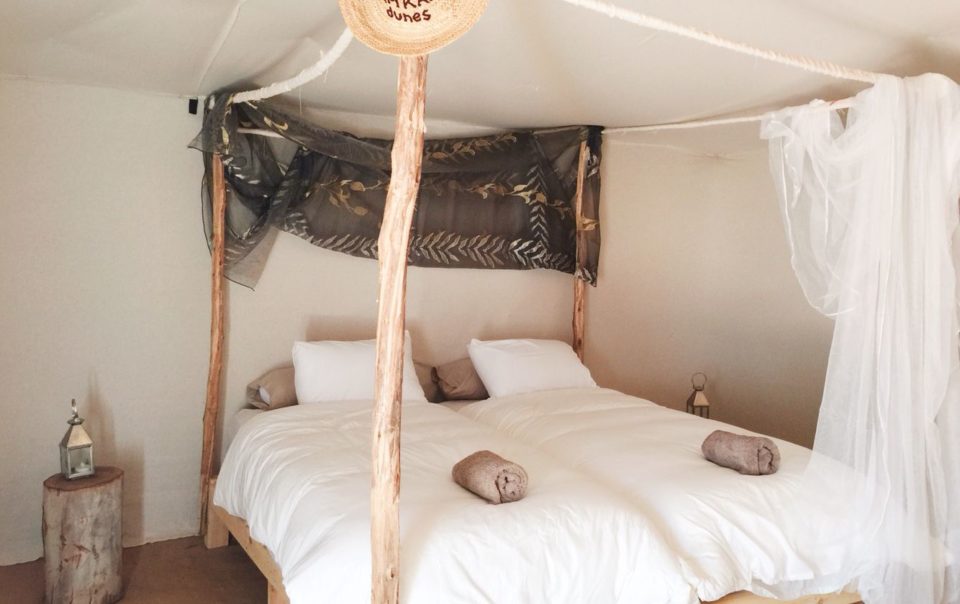 At the tent