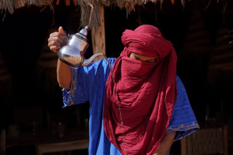 Drinking tea in Morocco